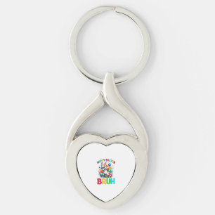 Bruh Easter Eggs Teens Boys Kids Easter Bunny East Keychain