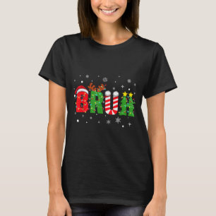 Bruh Funny Christmas Red Plaid Teens Boys Kids Xma T-Shirt