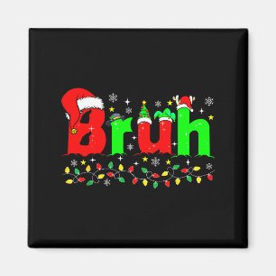 Bruh Funny Christmas Santa Hat Teens Boys Kids Xma Magnet