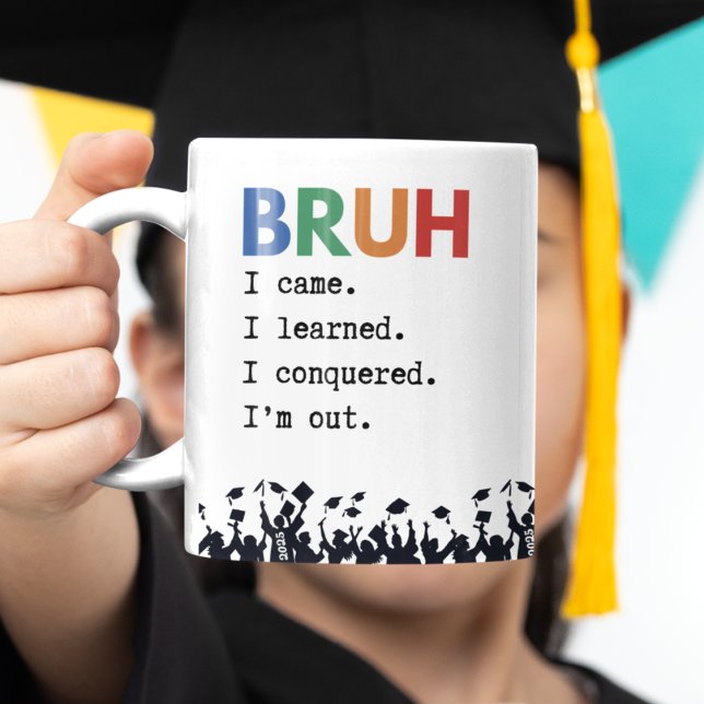 Bruh Funny Graduation Gift Personalised  Two-Tone Coffee Mug (Creator Uploaded)