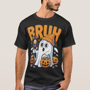 Bruh Ghost Halloween Cute Ghost Costume for Couple T-Shirt
