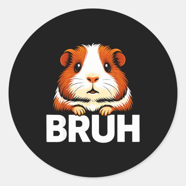 Bruh Guinea G  Classic Round Sticker (Front)