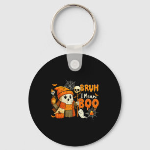 Bruh I Mean Boo Soky Ghost Costume Funny Trick Or Keychain