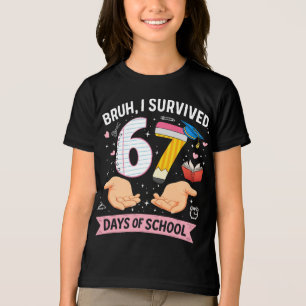 Bruh I survived 67 days of school Tri-Blend Shirt