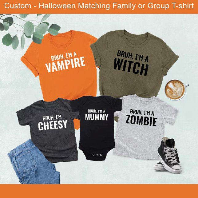 Bruh i'm A Witch Funny Halloween Matching Family T-Shirt (Bruh i'm A Witch Funny Halloween Matching Family T-Shirt)