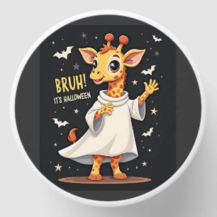 Bruh Its Halloween Funny Dabbing Ghost Giraffe Lon Mini Candle Favors