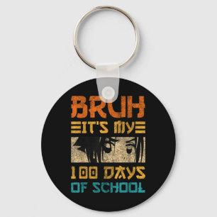 Bruh Its My 100 Days Of School Japan Kawaii Manga Keychain