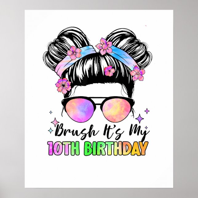 Bruh It's My 10th Birthday 10 Year Old Poster (Front)