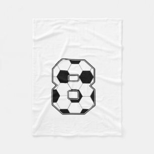 Bruh It's My 8th Birthday 8 Year Old Soccer Kids Fleece Blanket