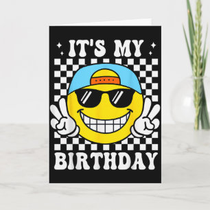 Bruh It's My Birthday Peace Sign Smile Birthday Fo Card