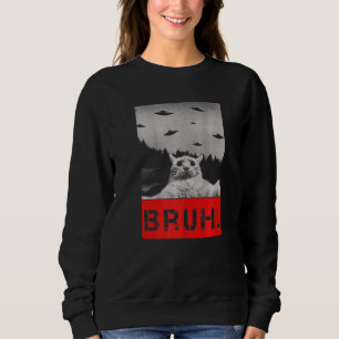 Bruh. Meme Cat Shirt Funny Brother Vintage Gift Me
