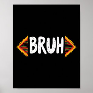 Bruh Meme Celebrate Black History Month Men Women Poster