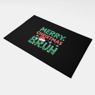 Bruh Meme Funny Saying Bro Greeting Christmas  Doormat
