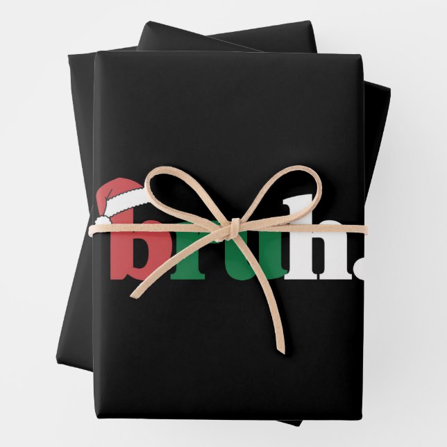 Bruh Meme Funny Saying Bro Greeting Christmas Wrapping Paper Sheets (In situ)