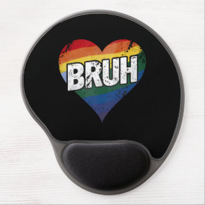 Bruh Meme Funny Saying Bro Greeting Gay LGBT Pride Gel Mouse Pad