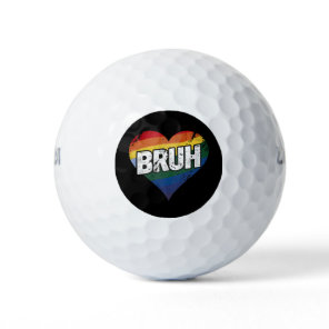 Bruh Meme Funny Saying Bro Greeting Gay LGBT Pride Golf Balls