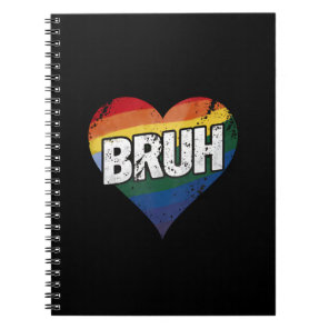 Bruh Meme Funny Saying Bro Greeting Gay LGBT Pride Notebook