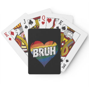 Bruh Meme Funny Saying Bro Greeting Gay LGBT Pride Poker Cards