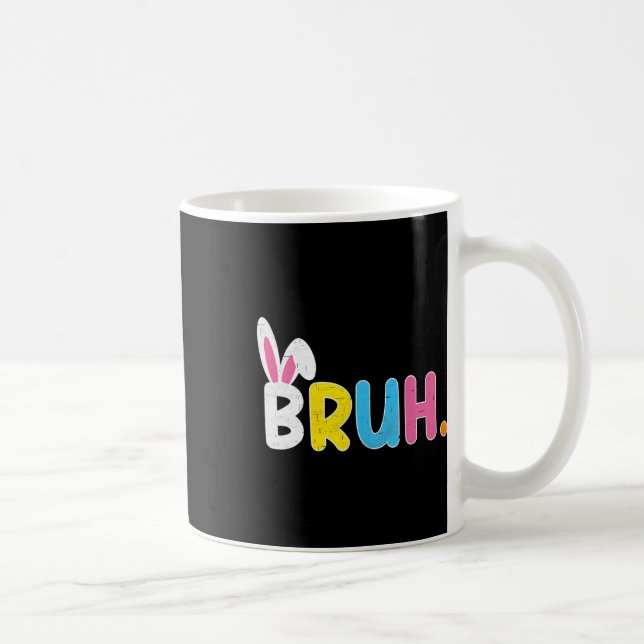 Bruh Meme Funny Saying Bro Greeting Teens Boys Eas Coffee Mug (Right)