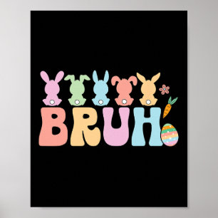 Bruh Meme Funny Saying Bro Greeting Teens Boys Eas Poster