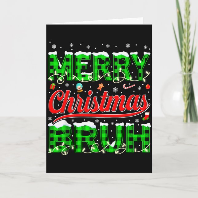 Bruh Meme Funny Saying Bro Greeting Teens Boys Men Card (Front)