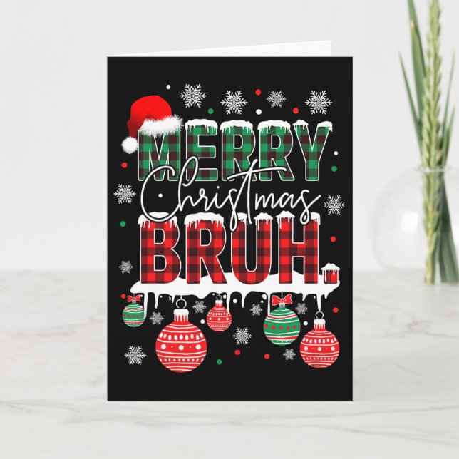 Bruh Meme Funny Saying Bro Greeting Teens Boys Men Card (Front)