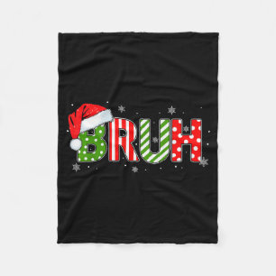 Bruh Meme Funny Saying Bro Greeting Teens Boys Men Fleece Blanket