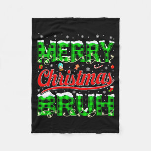 Bruh Meme Funny Saying Bro Greeting Teens Boys Men Fleece Blanket