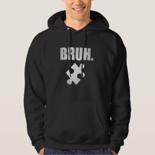 Bruh Meme Funny Saying Bro Greeting Teens Boys Men Hoodie
