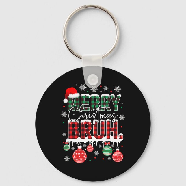 Bruh Meme Funny Saying Bro Greeting Teens Boys Men Keychain (Front)