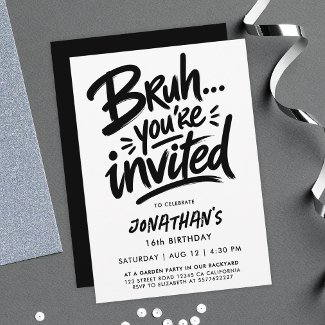 Bruh Modern Cool Typography Graffiti Script 16th