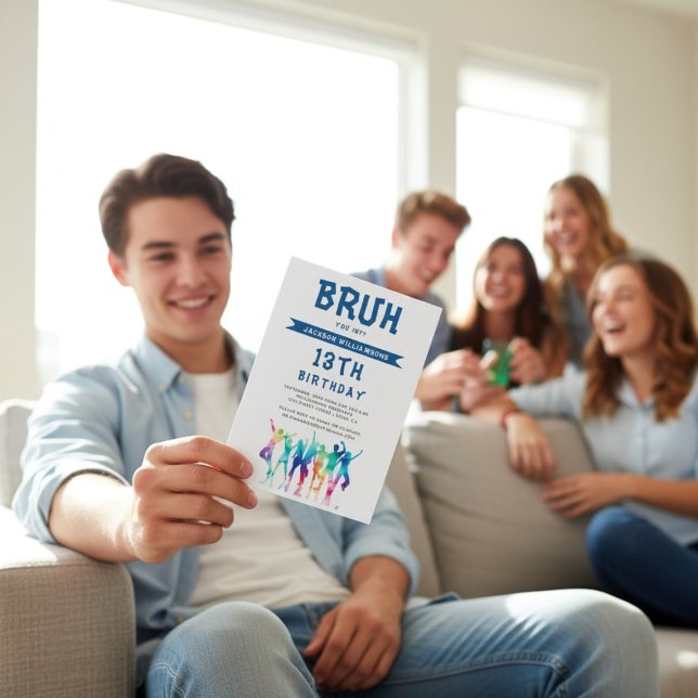 BRUH modern tween birthday Invitation (Creator Uploaded)