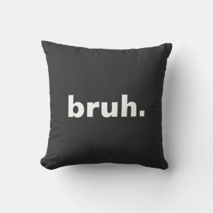 bruh one word minimalism design throw pillow