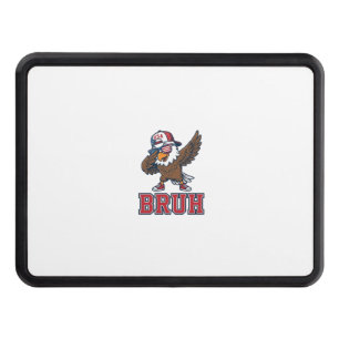 Bruh Patriotic Eagle Vintage Engraving T-Shirt Des Hitch Cover