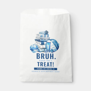 BRUH Please Treat Boys Pool Party Birthday Favor Bag