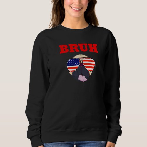 Bruh Pug Dog Meme Funny Premium Sweatshirt