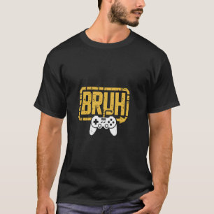 Bruh Retro Gaming Controller Graphic T-Shirt