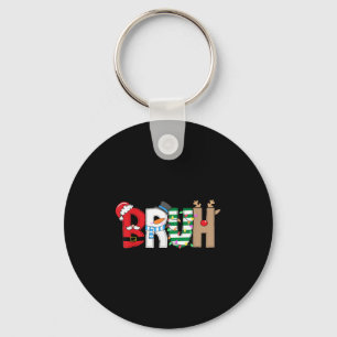 Bruh Santa Snowman Elf Reindeer Merry Christmas Xm Keychain