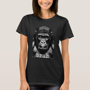 Bruh Silverback King Urban Gorilla Ape Monkey Graf T-Shirt
