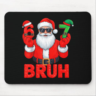 Bruh Six Seven 67 Meme 6 7 Elf Santa Christmas  Mouse Pad
