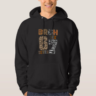 Bruh Six Seven 67 Meme Wild Animal Print Streetwea Hoodie