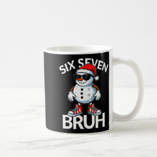 Bruh Six Seven 6 7 Meme Christmas Funny Xmas Mens  Coffee Mug