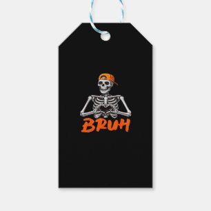 Bruh Skeleton Hand Heart Halloween Costumes Men Cl Gift Tags