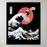 Bruh The Great Wave Kanagawa Funny Japanese Surfin Poster