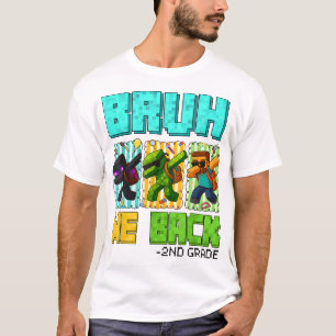 Bruh We Back 2Nd Grade Back To School Gamer T-Shirt