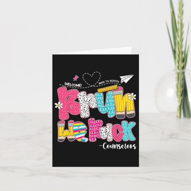 Bruh We Back Counselors Welcome Back To School  Card (Front)