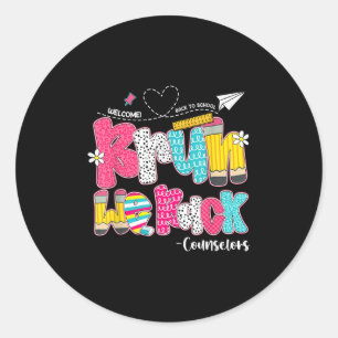 Bruh We Back Counselors Welcome Back To School Classic Round Sticker