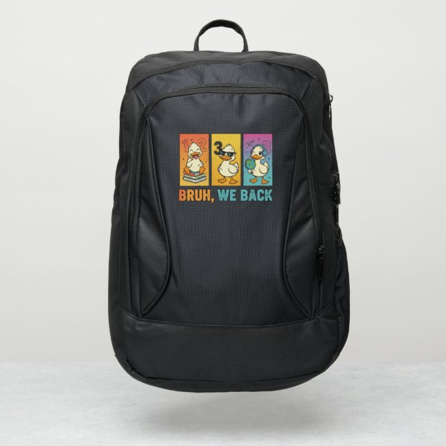 Bruh We Back Funny Ducks Port Authority® Backpack (Front)