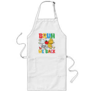 Bruh We Back Second 2nd Grade Back to School Long Apron