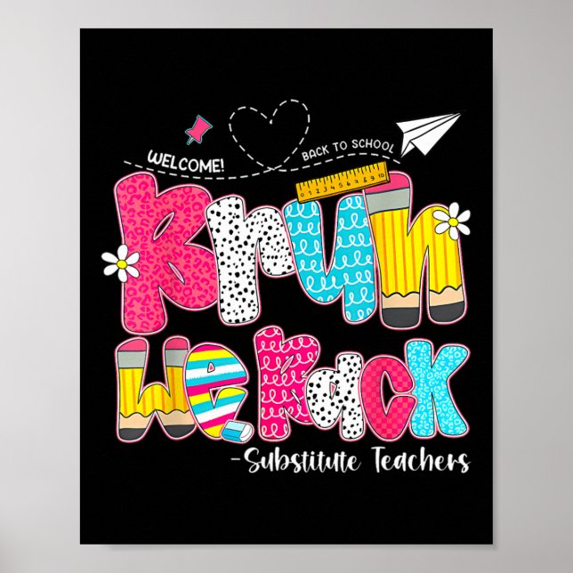 Bruh We Back Substitute Teachers Welcome Back To S Poster (Front)